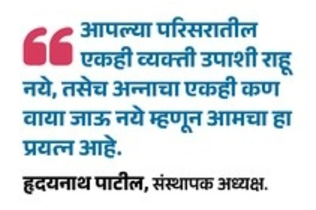 संस्थापक अध्यक्ष संदेश - 'अन्नसेवा'